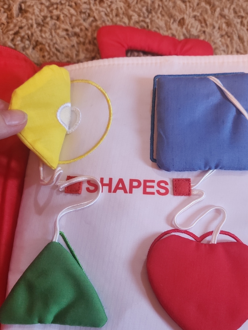 Red Interactive Quiet Book with Colorful Soft Interactive Pages - Picture 4 of 8